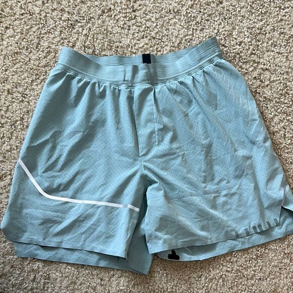 Lululemon Athletica Blue Athletic Shorts Lightweight Elastic Waist - Picture 1 of 9